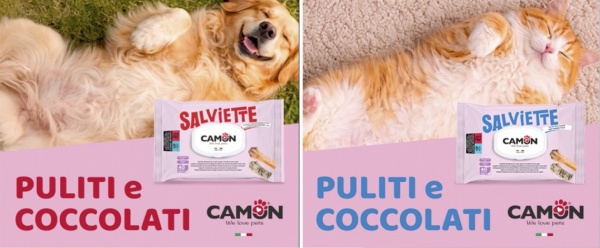 La gamma di salviette per cani e gatti Camon & Croci