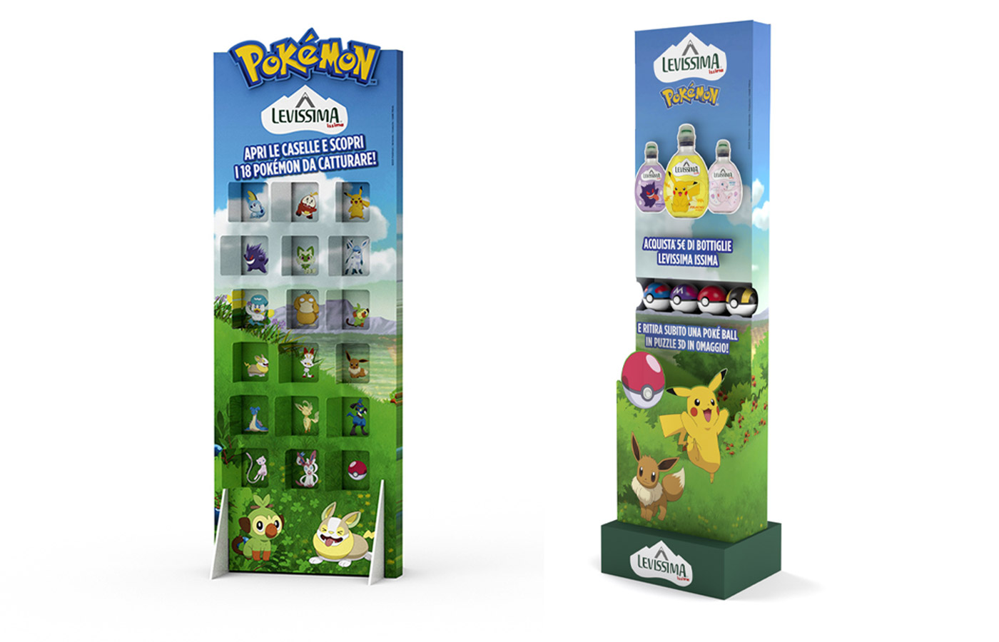 I materiali per il punto vendita dedicati alla nuova edizione di Issima Pokémon creati da ATC