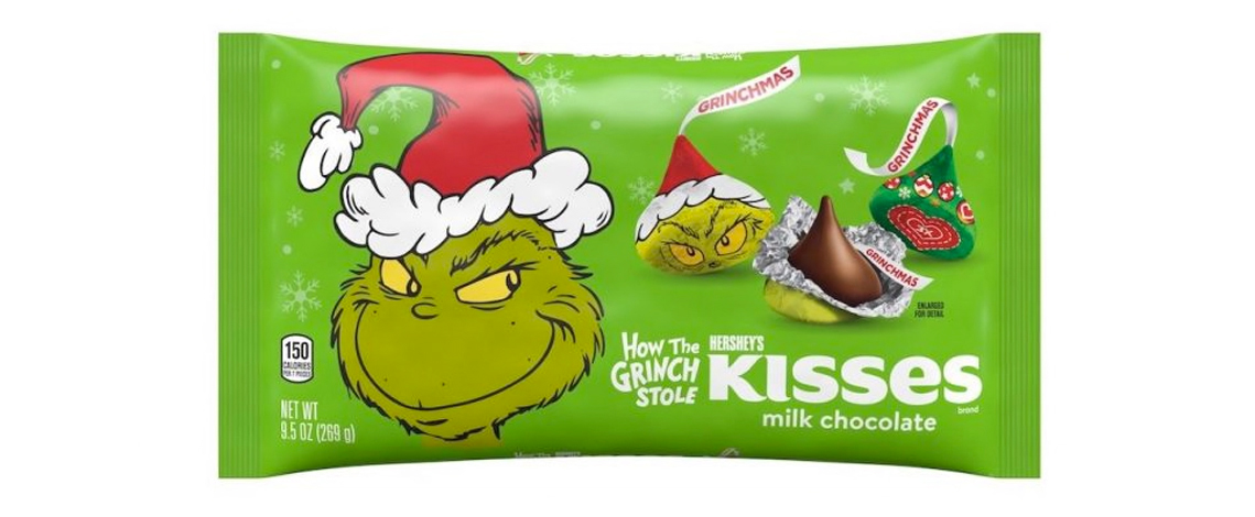 La nuova confezione di Hershey’s Kisses, in versione Grinch