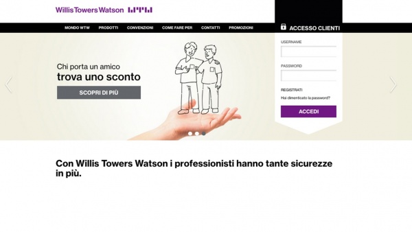 Piattaforma online prodotti assicurativi Willis Tower Watson