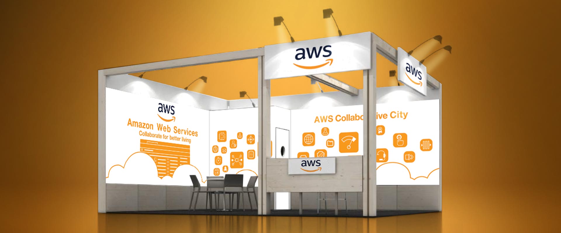 Stand per evento AWS settore pubblico