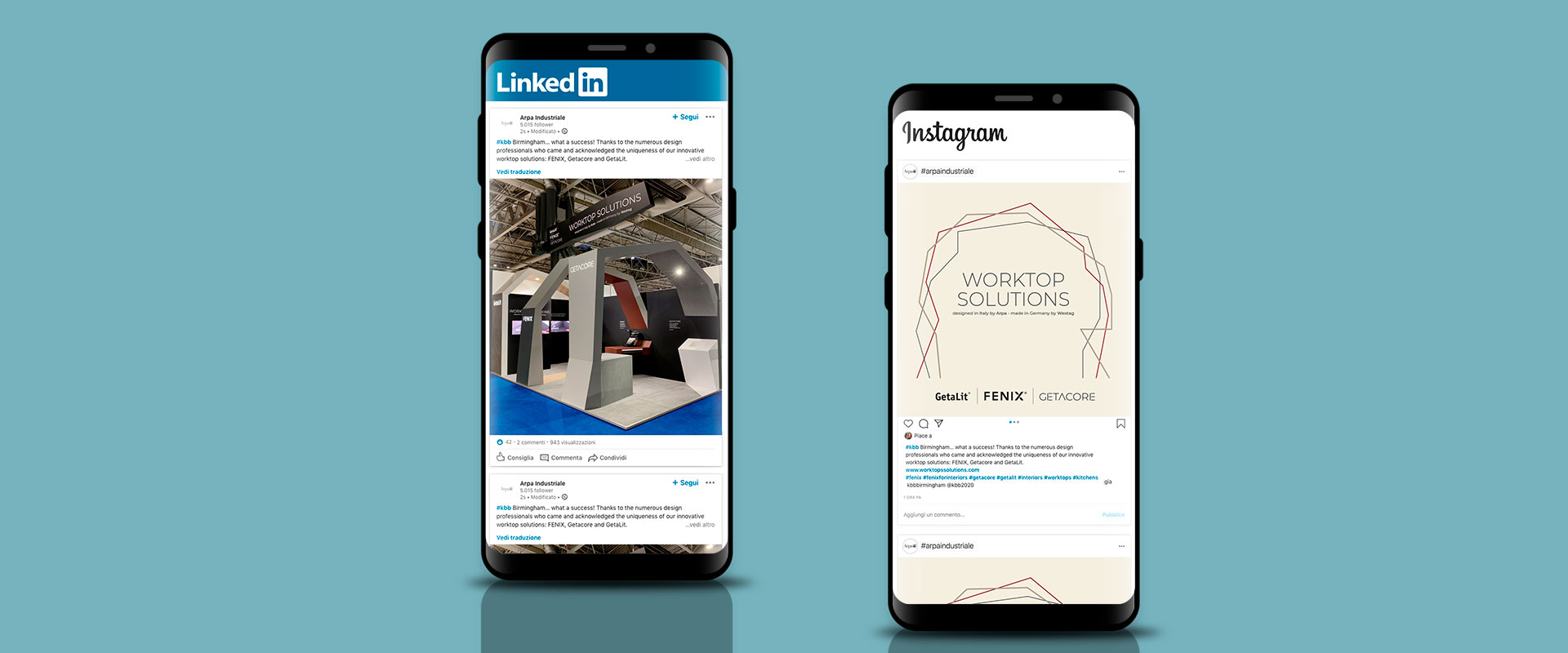 Campagna social LinkedIn per lanciare il nuovo progetto Worktop Solutions