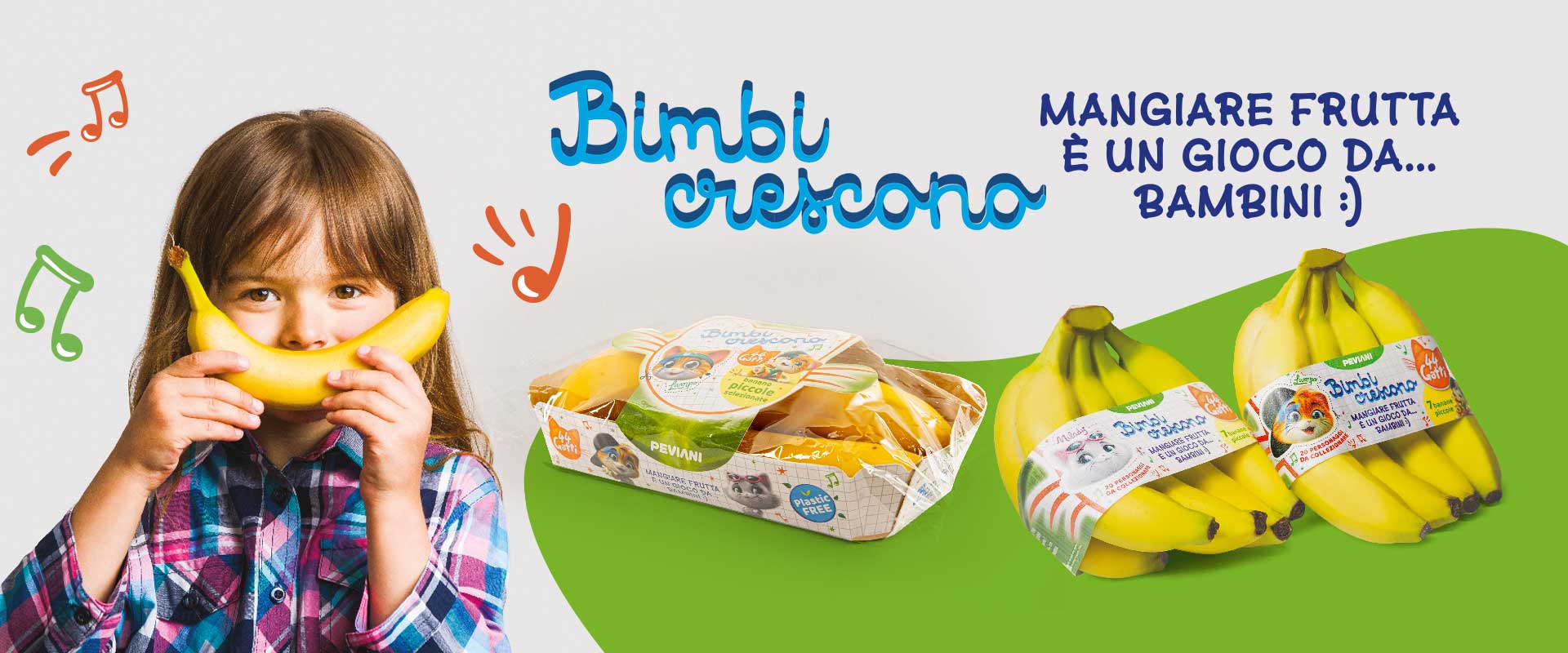 il packaging per le banane Bimbi Crescono