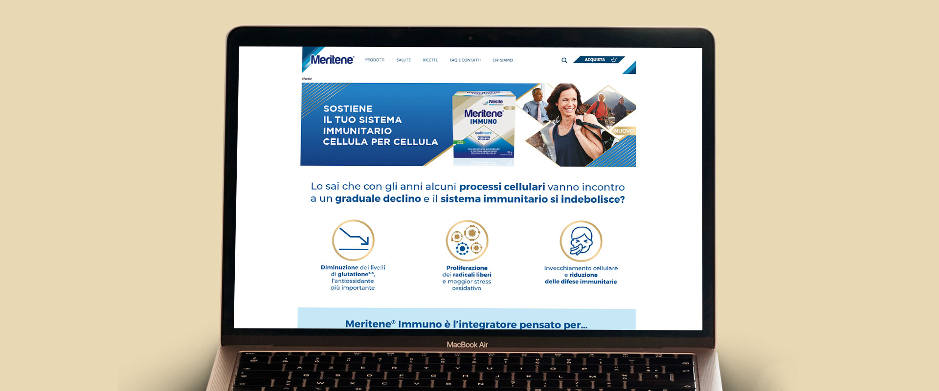 Sito web Meritene Immuno