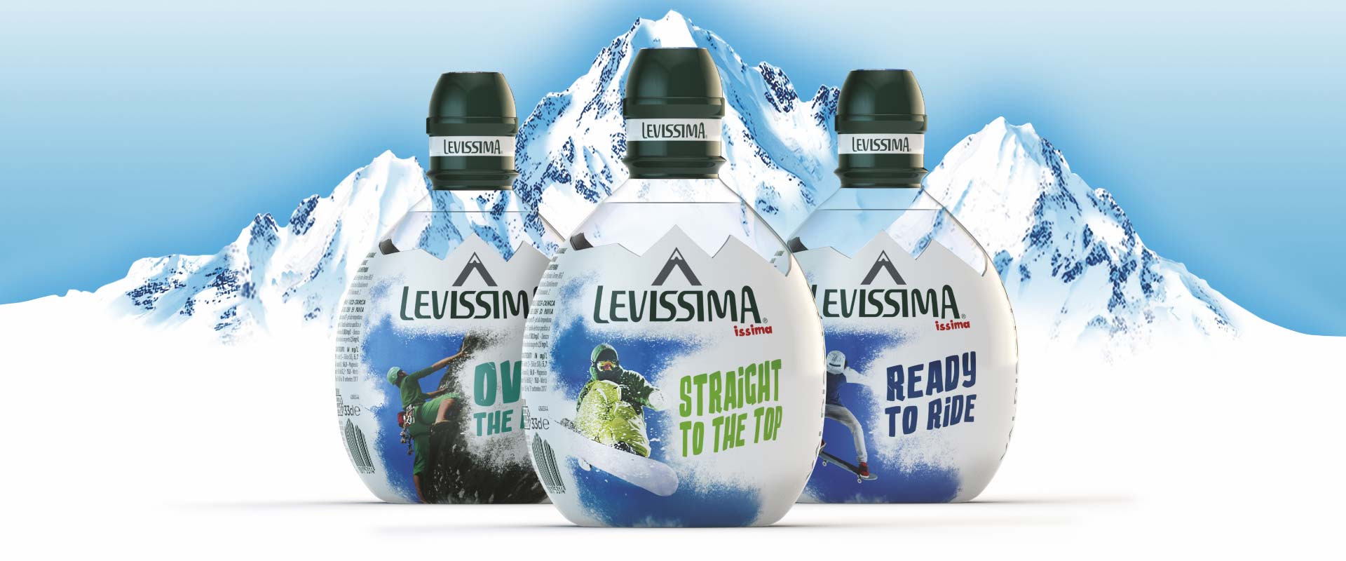 L’edizione sportiva del packaging creato da ATC per Issima, con copy ispirati alla montagna