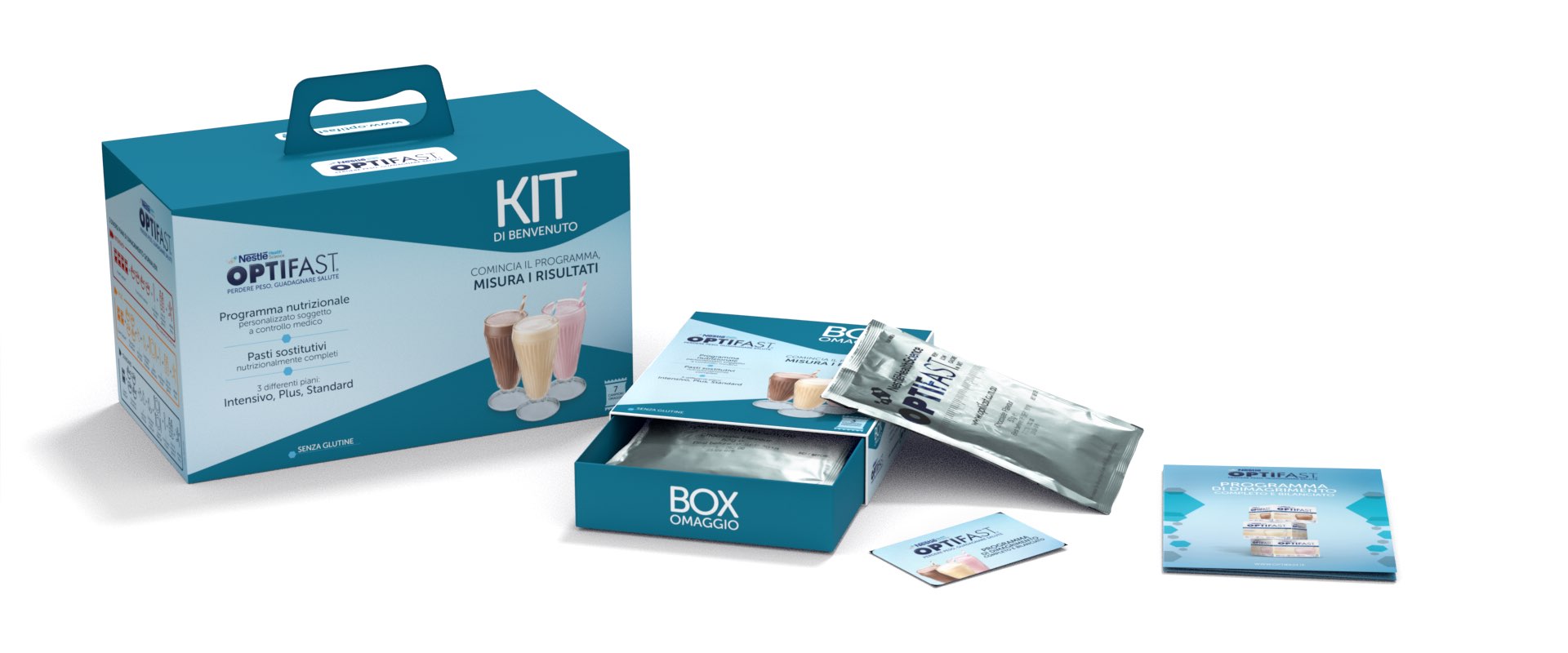 below the line e packaging design kit OPTIFAST per medici e pazienti con campione in omaggio