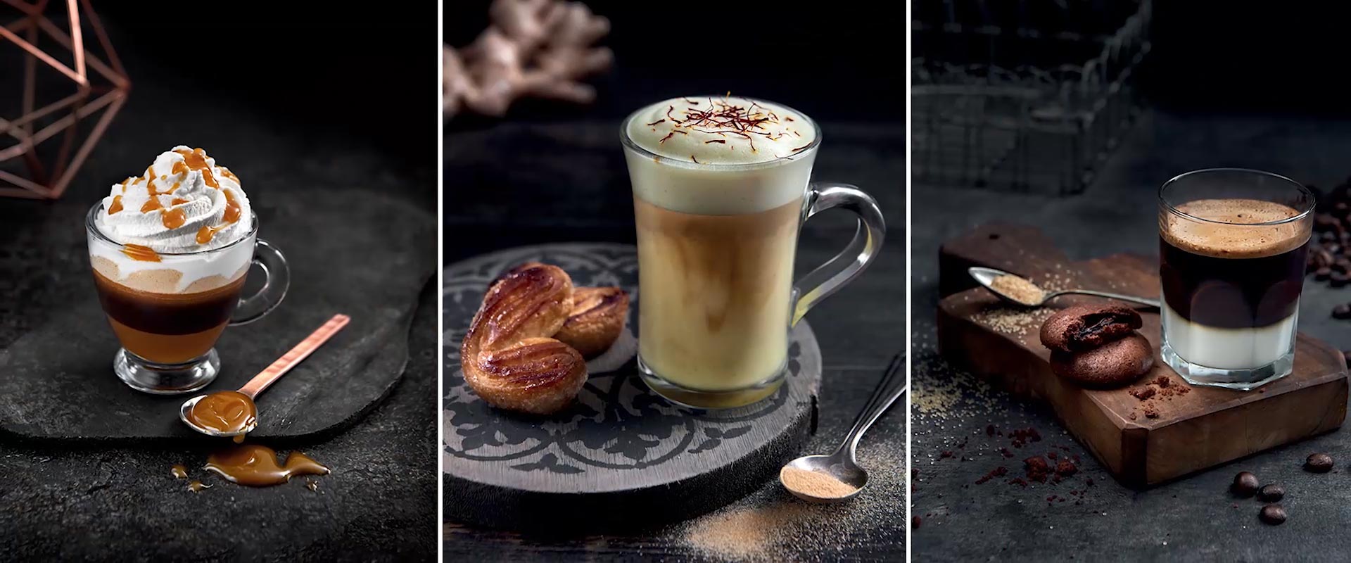 Photoshoot dei coffee cocktail di Nescafè