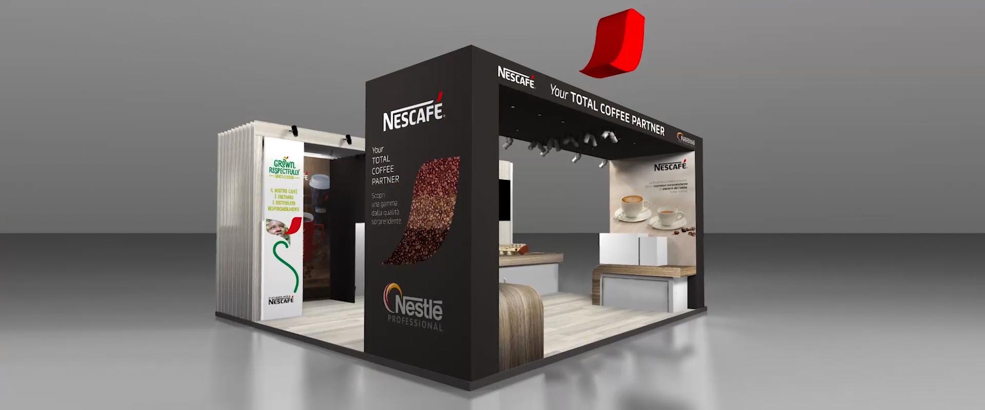 Stand per Nescafé in grani