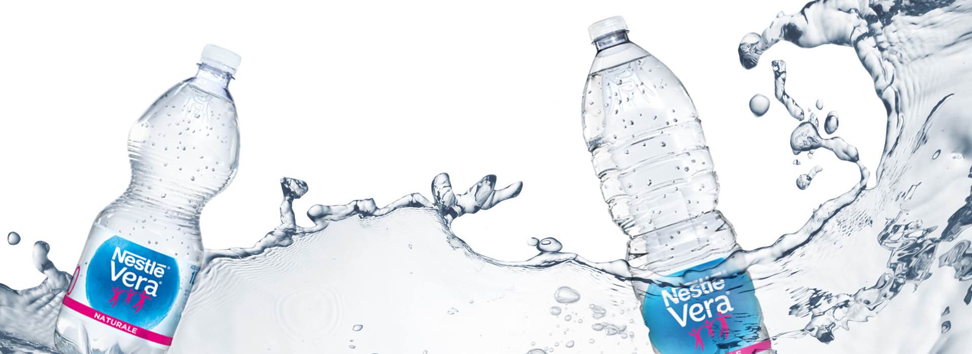 repackaging etichette bottiglie acqua Nestlé Vera