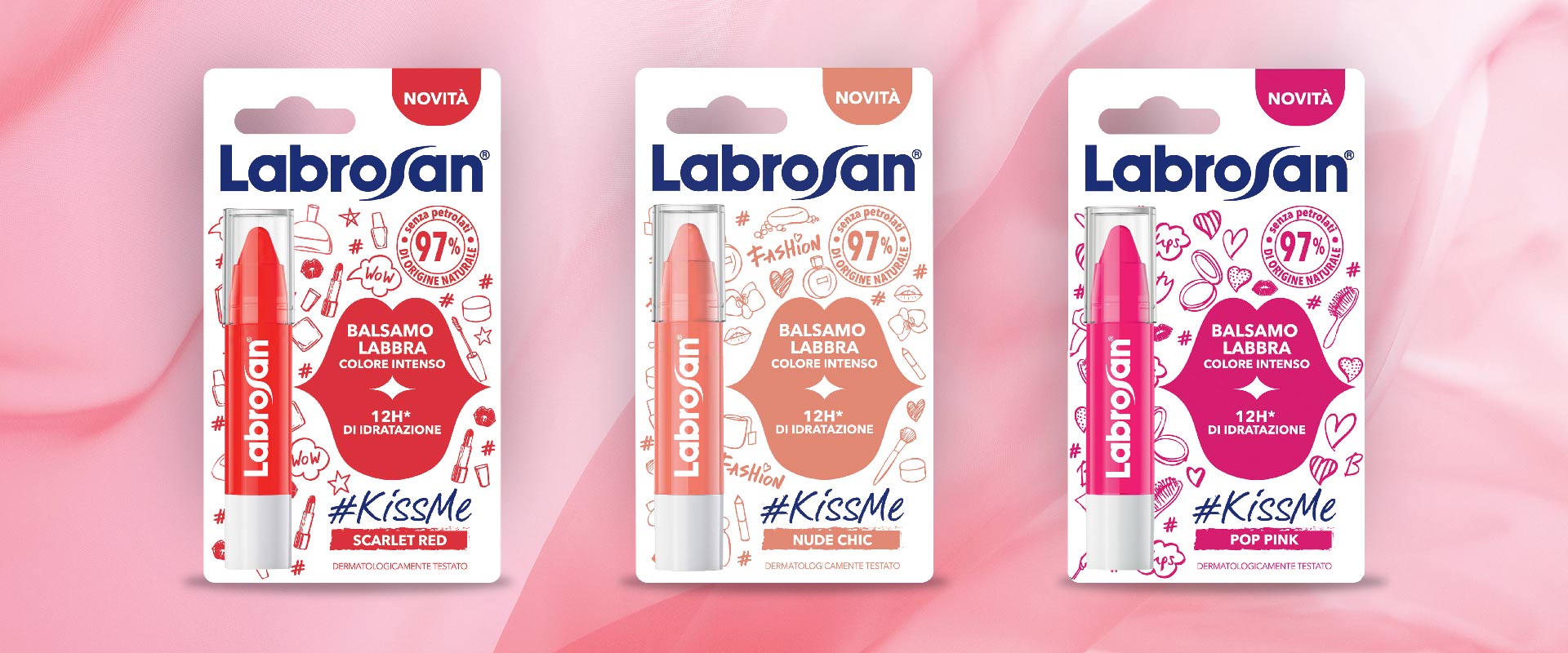 Nuova linea Kiss me per i burrocacao Labrosan