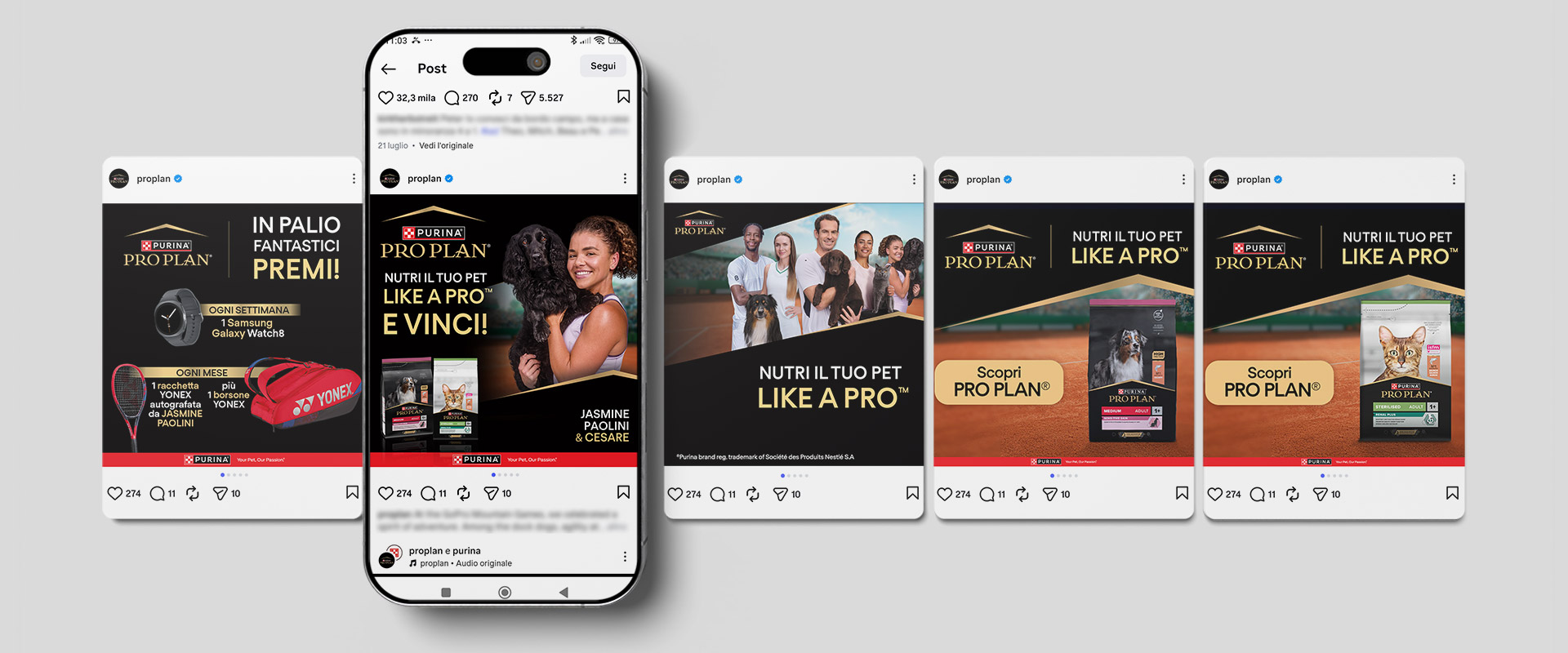 Tanti gli digital studiati da ATC per Purina® PRO PLAN® nell'amplification del progetto Like a PRO™