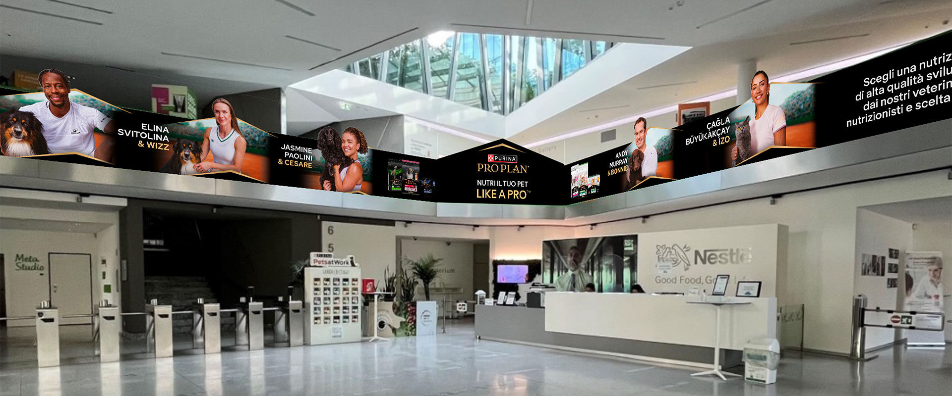 Tra i materiali di comunicazione realizzati nel progetto Like a PRO™ di Purina® PRO PLAN®, ATC ha curato anche l abbigliaggio della sede Nestlé Italia
