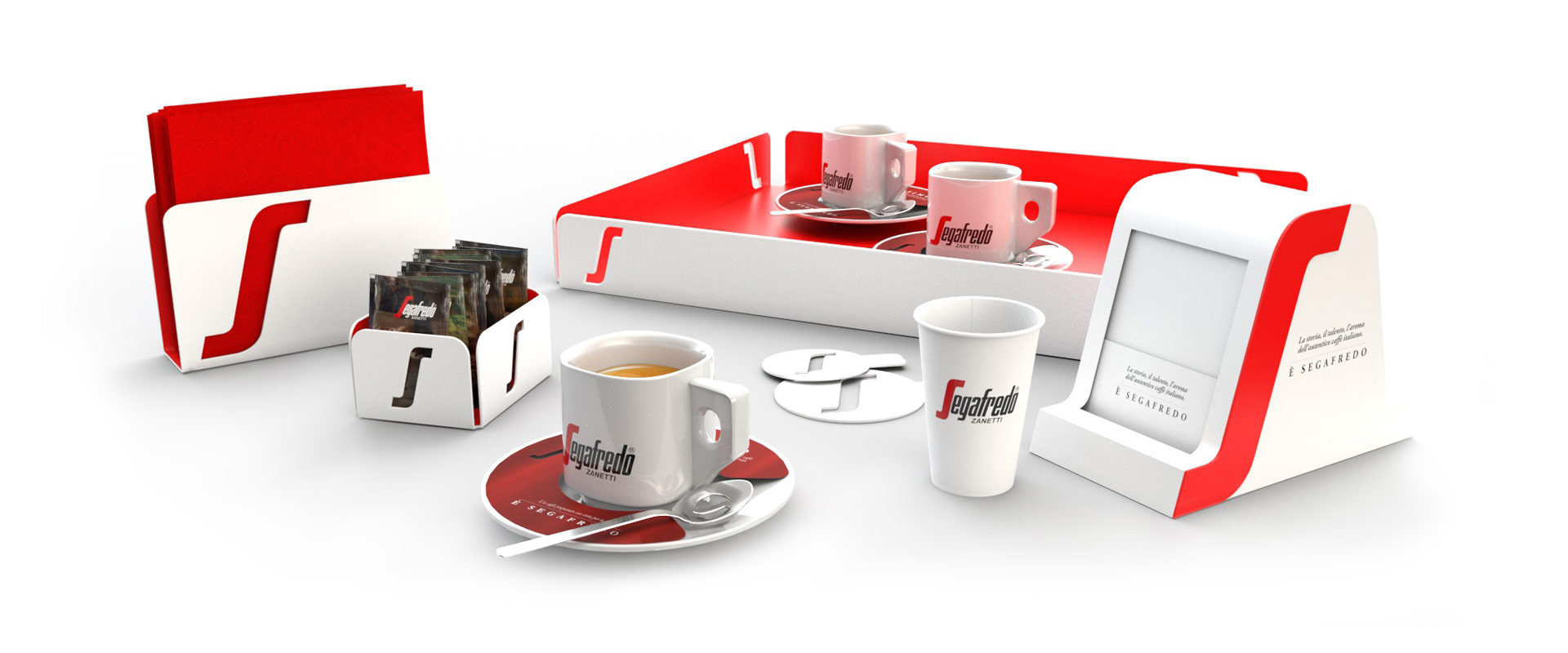 design accessori posizionamento canale bar segafredo