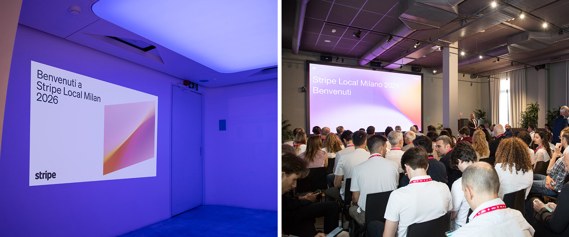 I materiali realizzati da ATC per l'evento Stripe Local Milan